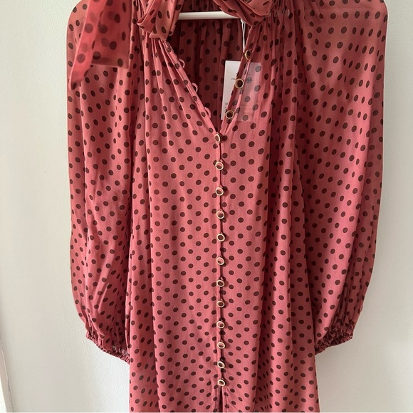 Zimmermann Espionage Neck Tie Blouse Rosewood - Picture 4 of 7